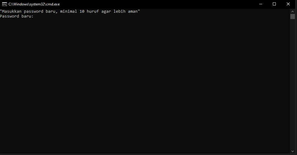 Mengganti Password Windows Dengan file BAT